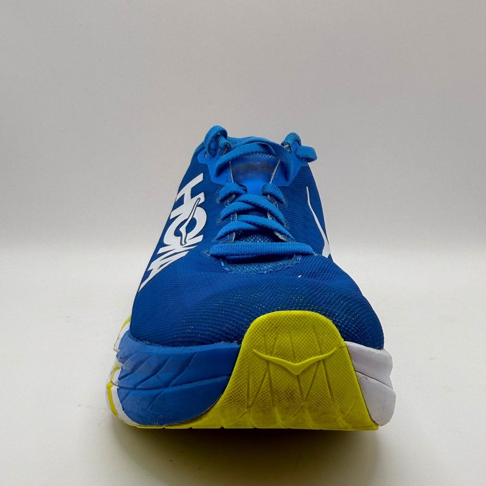 HOKA  Rocket X Men's Size 8 Blue Yellow White Carbon Plate Running Shoes - Picture 4 of 6